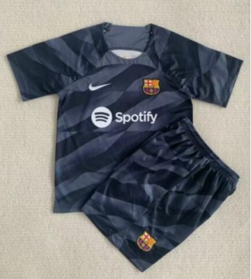 Barcelona Målvakt babykläder Bortatröja barn 2022-23 Korta ärmar (+ Korta byxor)
